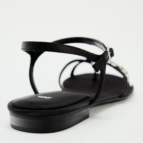 ZARA EMBELLISHED FLAT SANDALS SIZE 8 - Picture 7 of 7